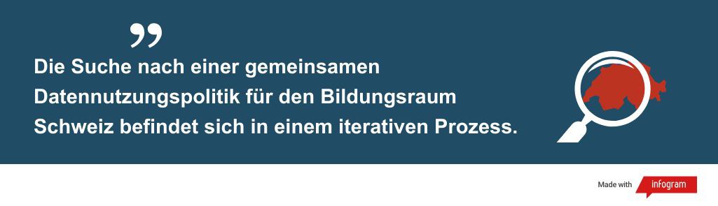 Die Suche nach einer gemeinsamen Datennutzungspolitik für den Bildungsraum Schweiz befindet sich in einem iterativen Prozess.